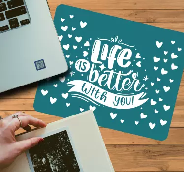 Mouse pad quotes for genuine life reflections - TenStickers