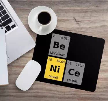 Mouse pad quotes inspired by periodic table elements - TenStickers
