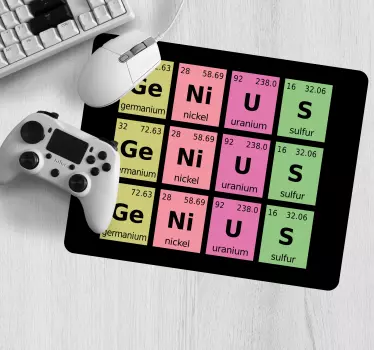 Mouse pad quotes periodic elements showcase - TenStickers