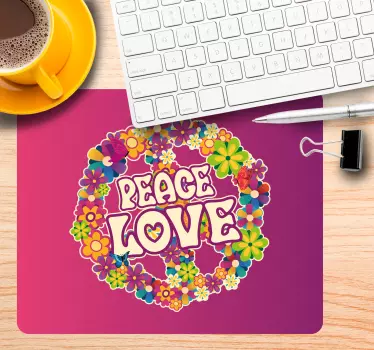 Mouse pad quotes vibrant botanical harmony - TenStickers