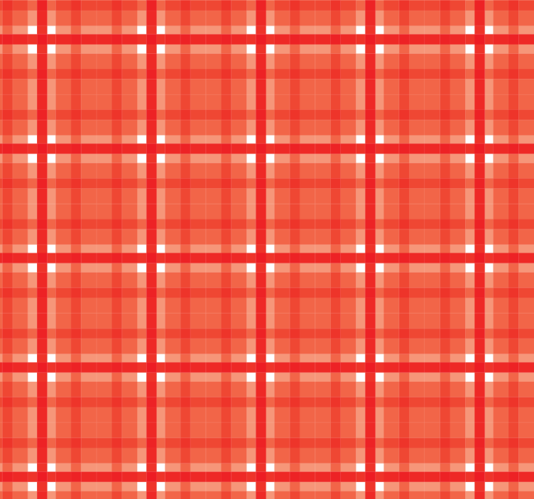 Red gingham pattern kitchen blind - TenStickers