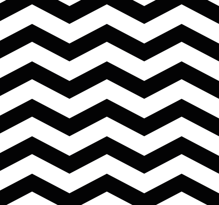 White and black chevron pattern kitchen blind - TenStickers