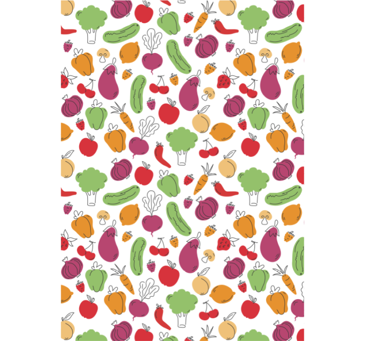 Fruits and vegetables  kitchen blind - TenStickers