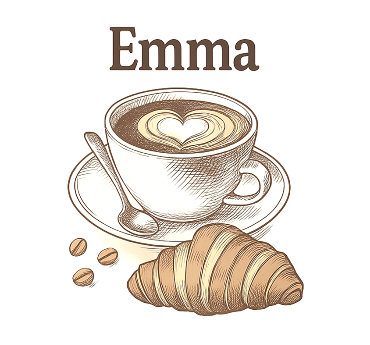 Personalised coffee design kitchen blind - TenStickers