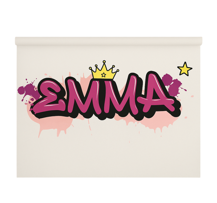 Pink custom graffiti childrens blind - TenStickers