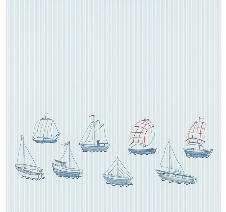 Blue sailing boats childrens blind - TenStickers