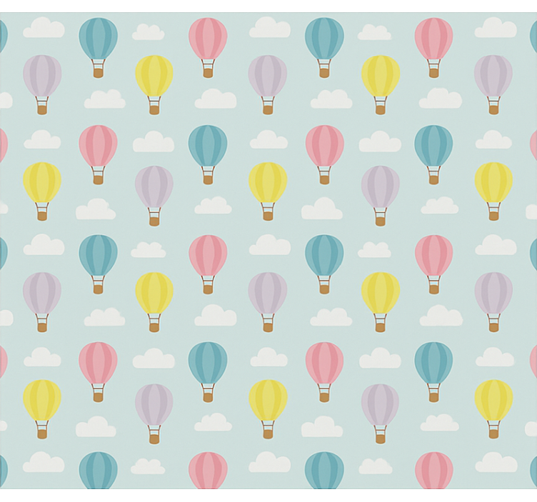 Blue hot air balloons childrens blind - TenStickers