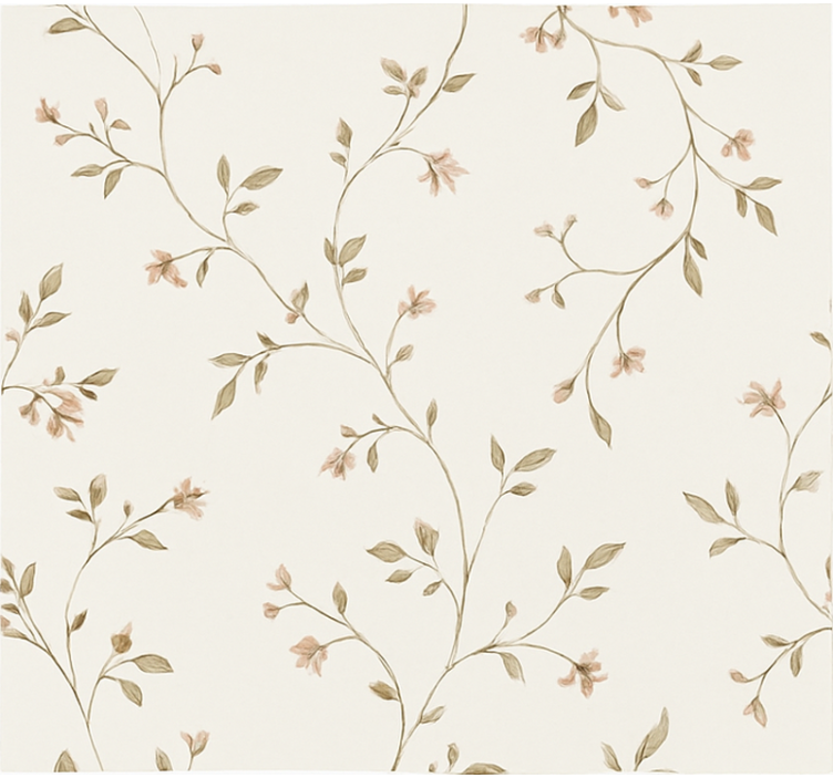White background with flowers living room blind - TenStickers