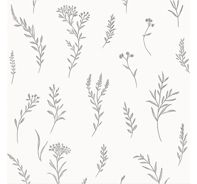 White colour with plants master bedroom blind - TenStickers
