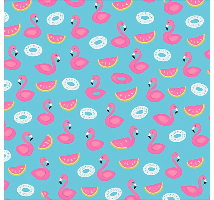 Blue flamingo print childrens blind - TenStickers