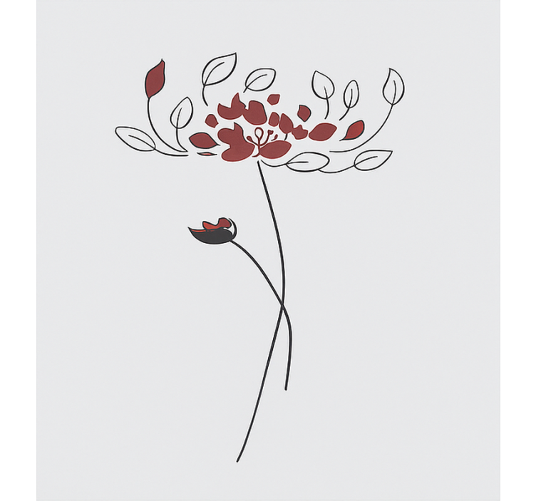 Minimalist botanical sketch childrens blind - TenStickers