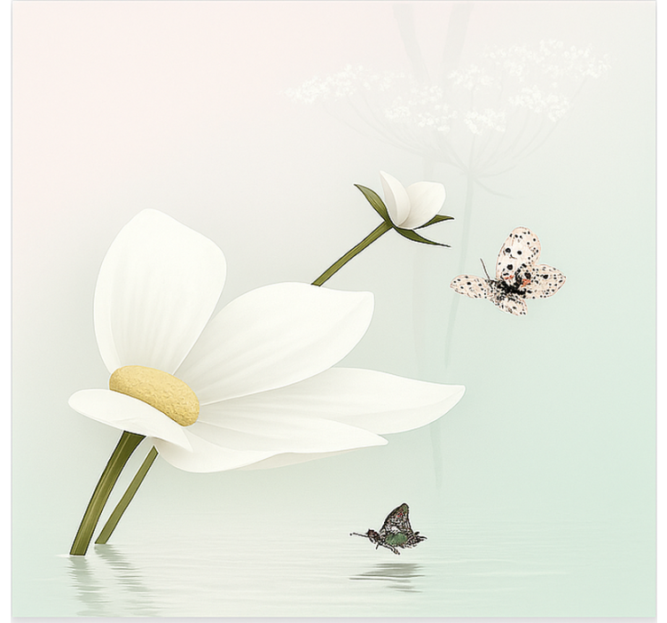 Ethereal Daisy Reflections kitchen blind - TenStickers