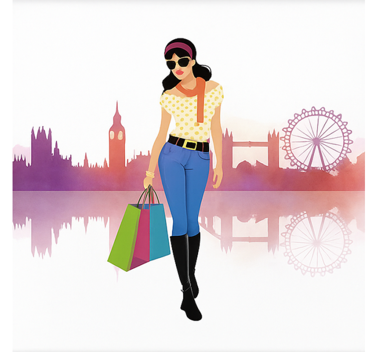 Londoner city girl teenage  roller blind - TenStickers