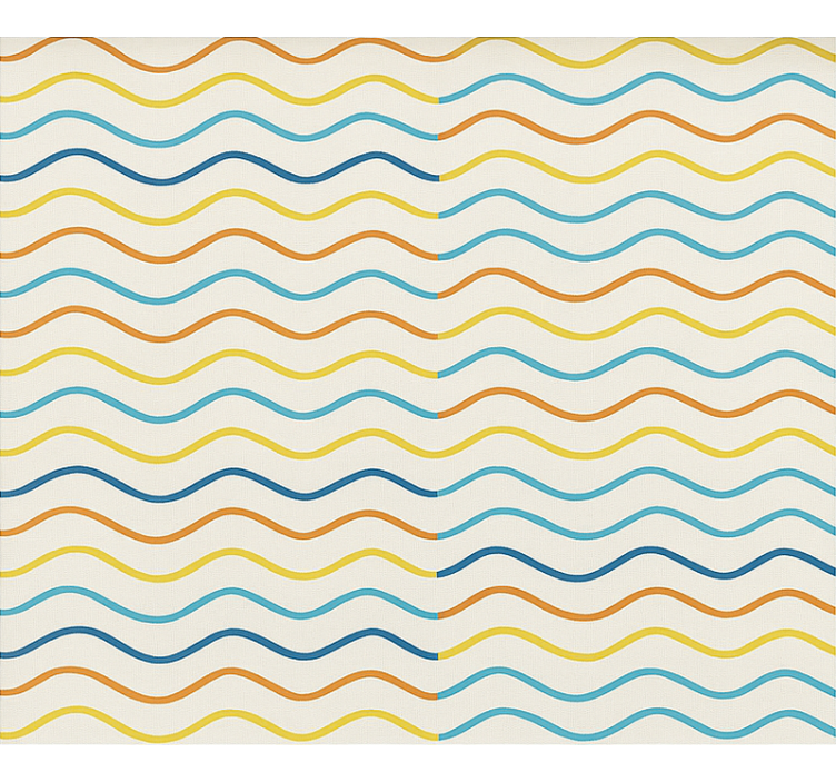 Colored wavy lines teenage  roller blind - TenStickers