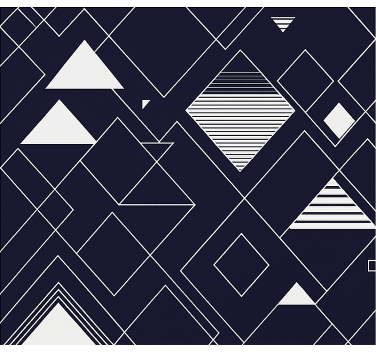 Navy geometry teenage  roller blind - TenStickers