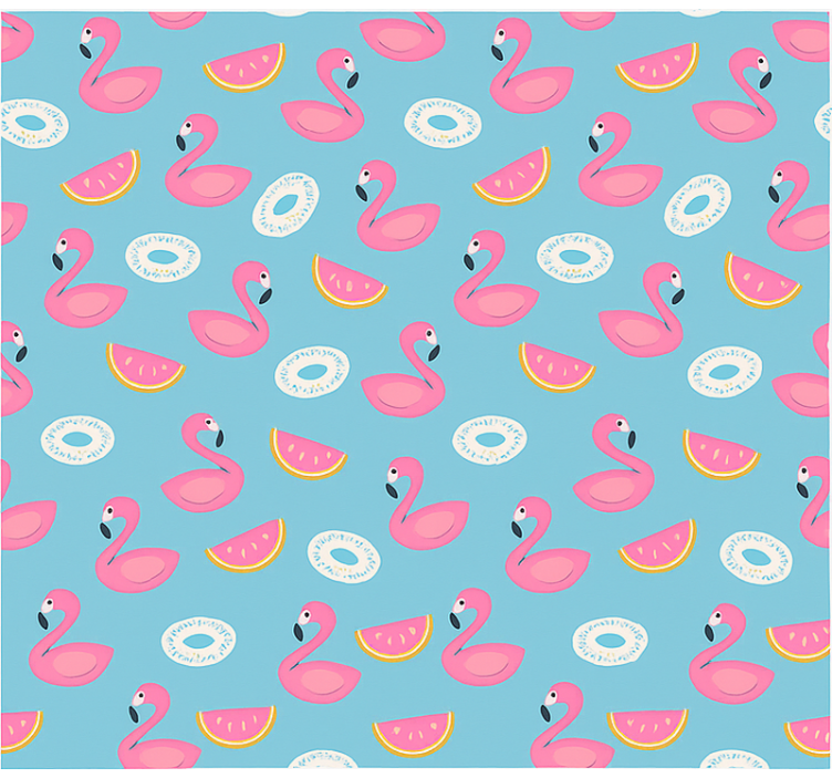 Watermelon and flamingos teenage  roller blind - TenStickers