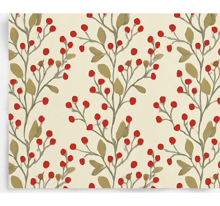 Berries floral leaves  dining room blind - TenStickers