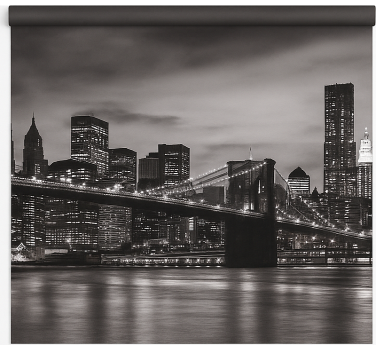 Office blind city at night - TenStickers