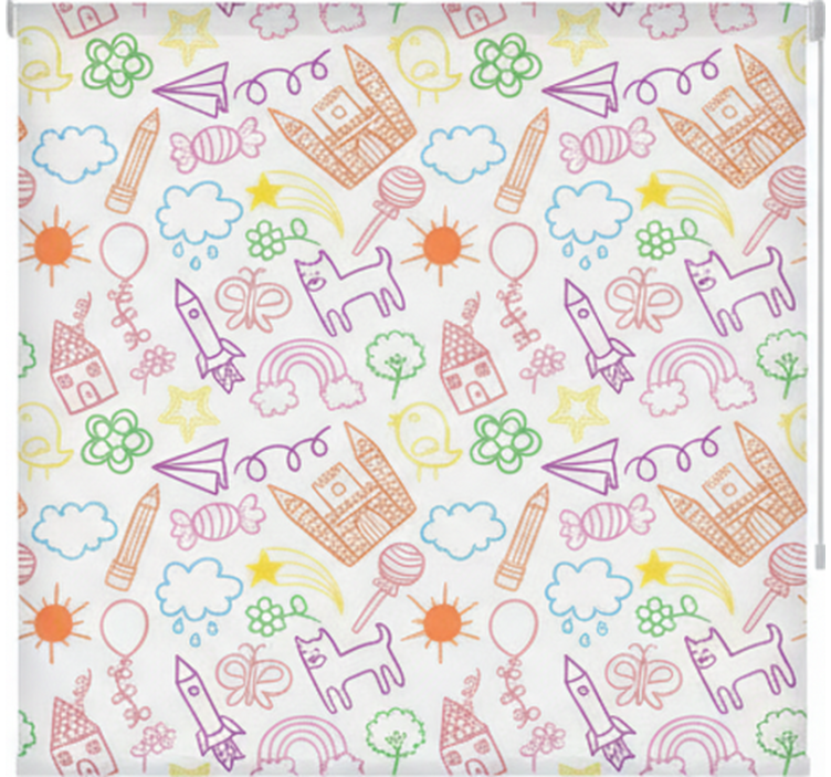 Scandinavian blind playful doodle design - TenStickers