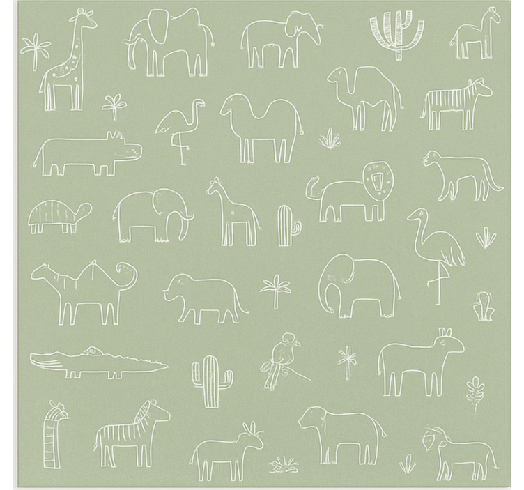 Scandinavian blind jungle animal silhouettes - TenStickers