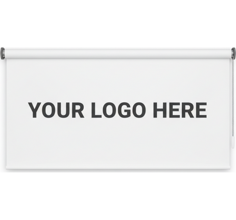 Office blind with custom business logo - TenStickers