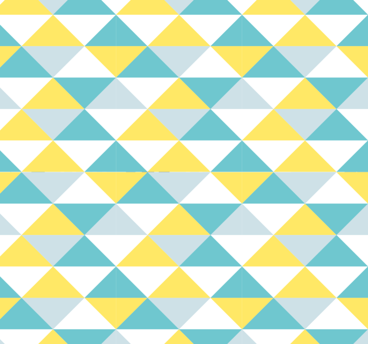 Home office blind in yellow and blue geometric tile - TenStickers