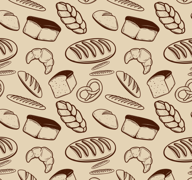 Kitchen blind with bakery elements pattern - TenStickers