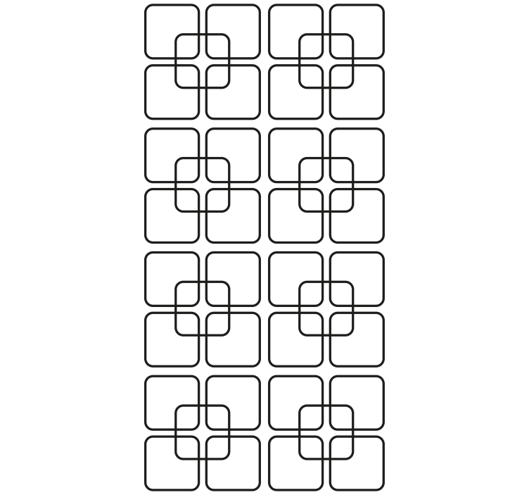 Kitchen blind with black squares urban pattern - TenStickers