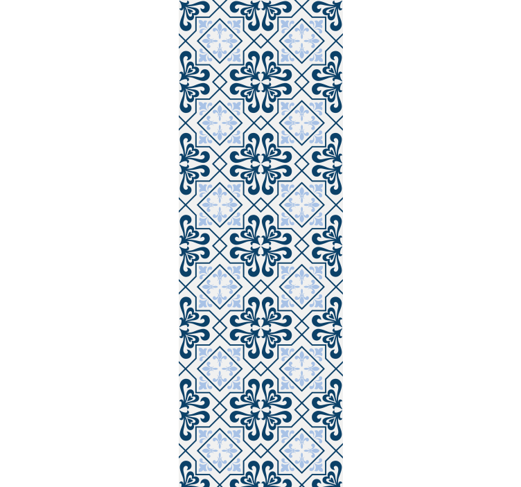 Kitchen blind featuring typical blue portuguese tile - TenStickers