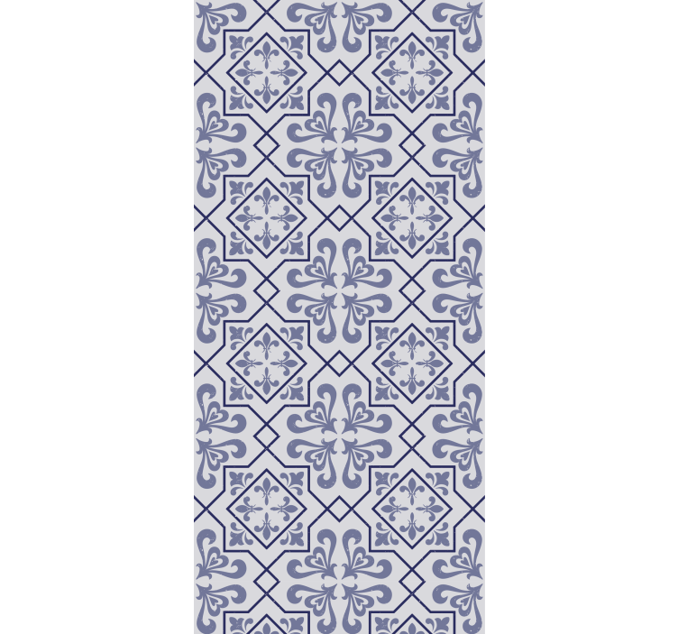 Kitchen blind with blue octagon portuguese tile - TenStickers