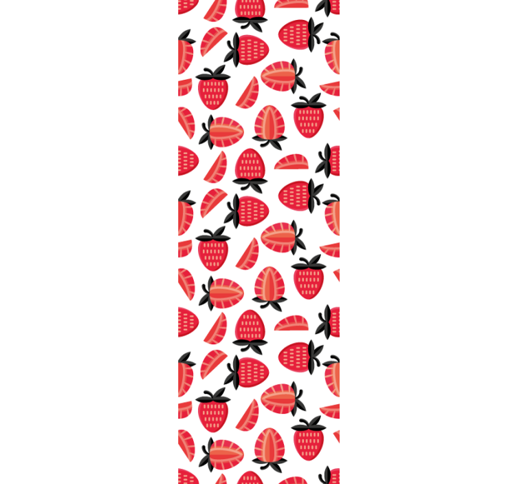 Kitchen blind with realistic red strawberry pattern - TenStickers