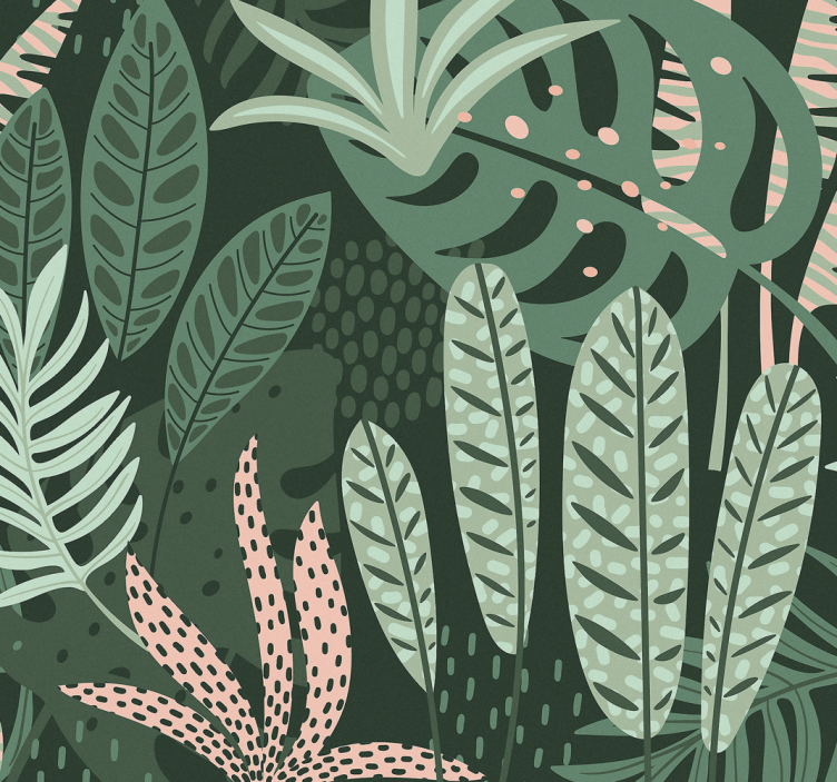 Dining room blind summery palm trees design - TenStickers