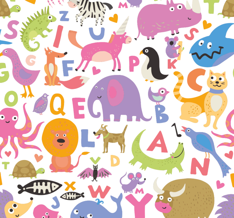 Childrens blind alphabet animals - TenStickers