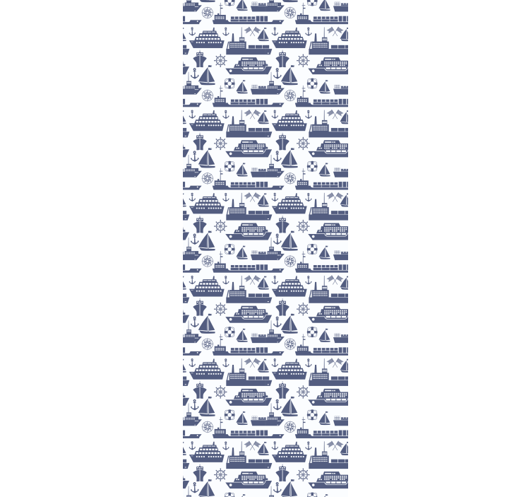 Childrens blind with different blue boat pattern - TenStickers