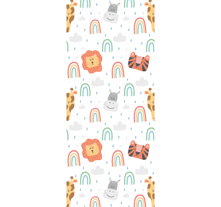 Pastel animals and rainbows childrens blind - TenStickers