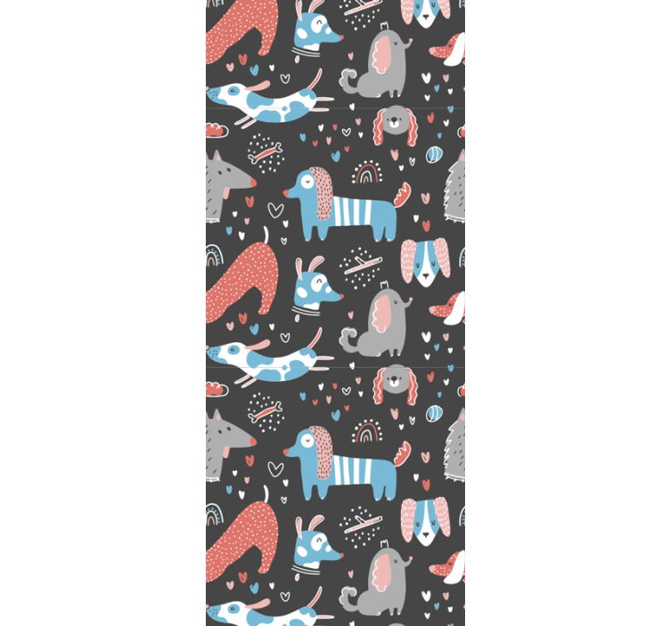 Childrens blind with cute dog illustrations - TenStickers