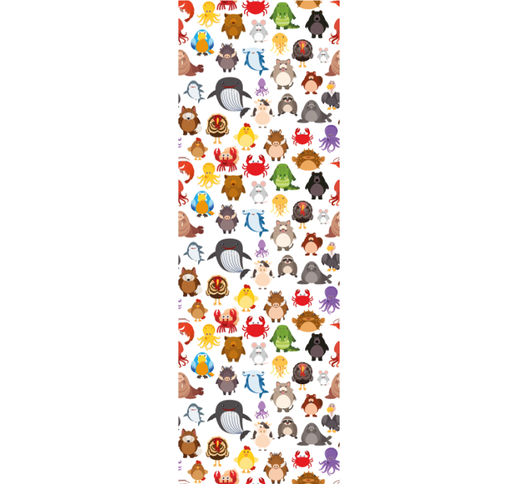 Childrens blind wild animals in colors - TenStickers