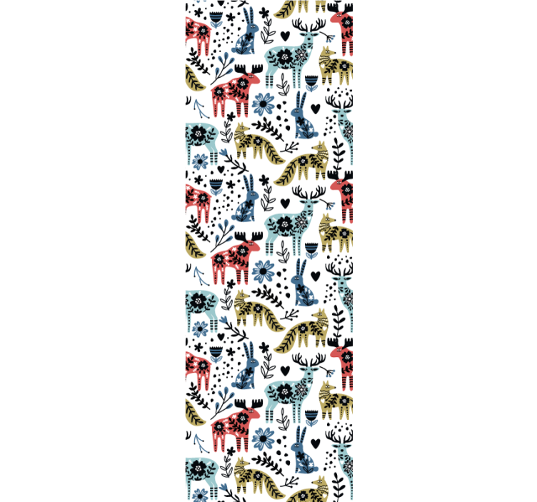 Beautiful reindeer and fox childrens blind - TenStickers