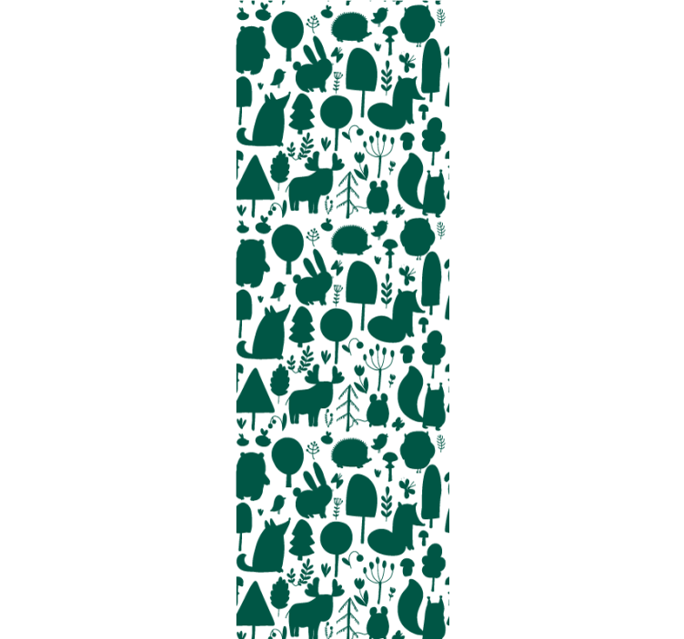 Childrens blind with forest wild animal silhouettes - TenStickers