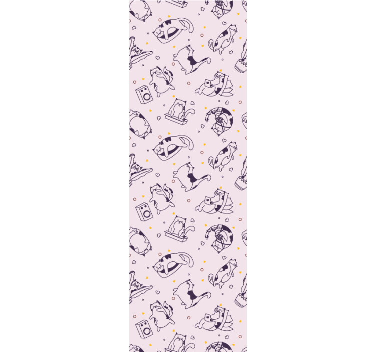 Childrens blind with cat music band pattern - TenStickers