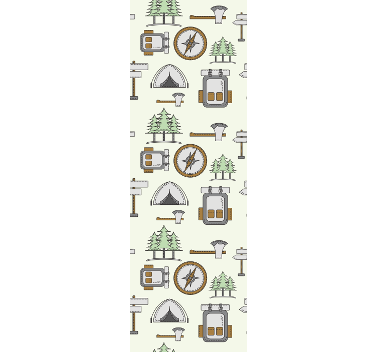 Children's blind camping gear set bowl hatchet compass - TenStickers