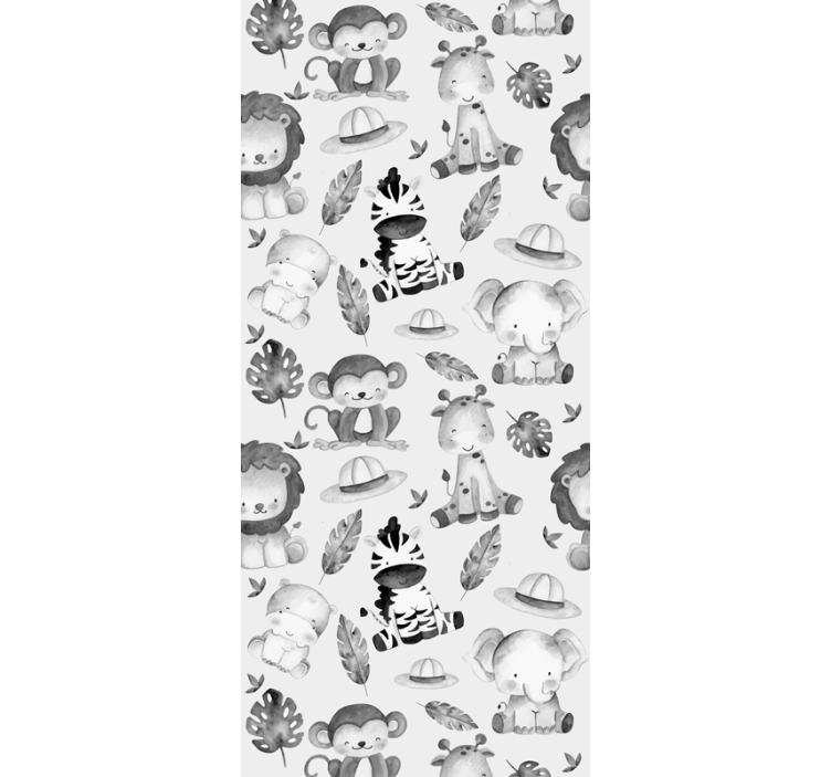 Childrens blind gray zoo animals - TenStickers