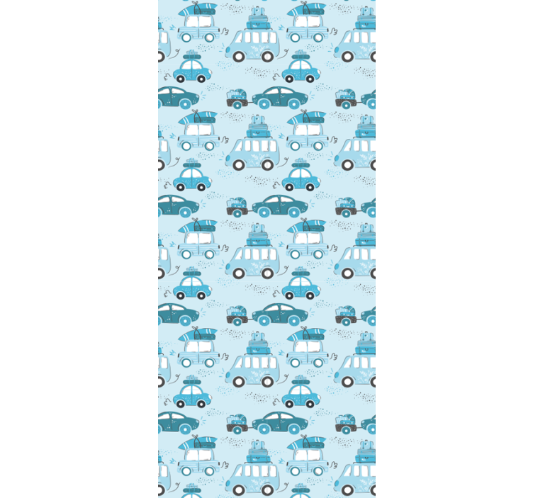 Childrens blind blue city vehicles nordic style - TenStickers