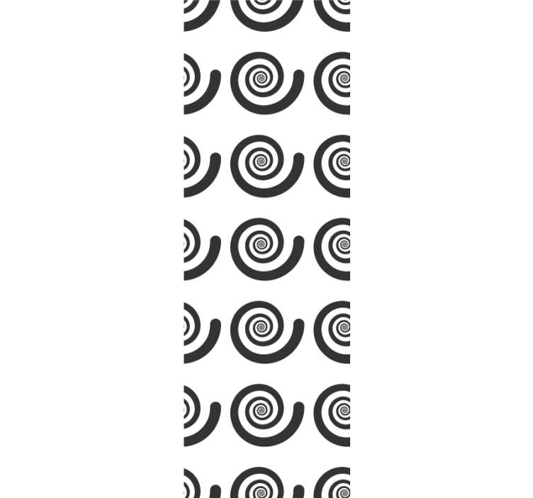 Childrens blind black and white spiral design - TenStickers