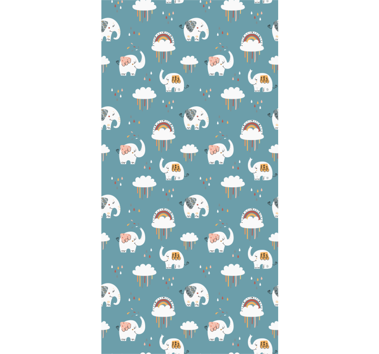 Childrens blind elephant in the rain - TenStickers