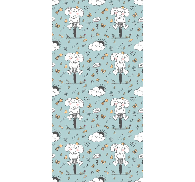 Childrens blind with waving elephants design - TenStickers