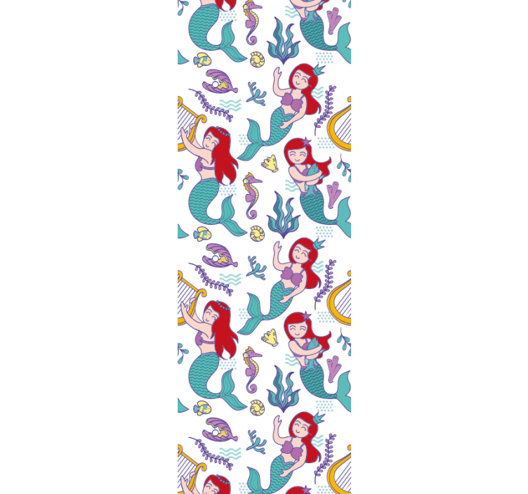 Childrens blind mermaid ariel smiling - TenStickers