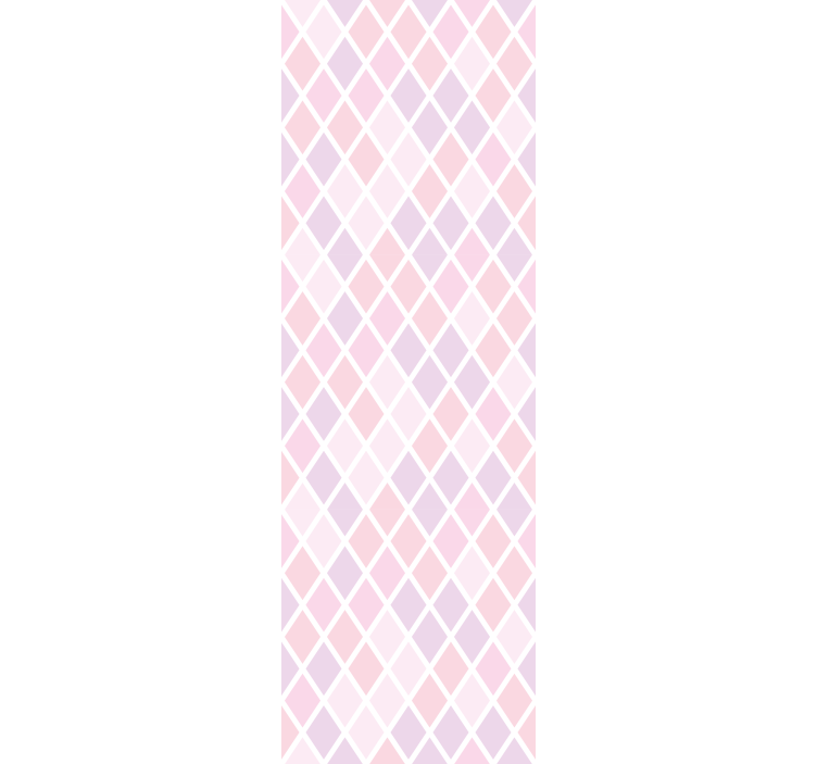 Childrens blind in pink and white diamond pattern - TenStickers