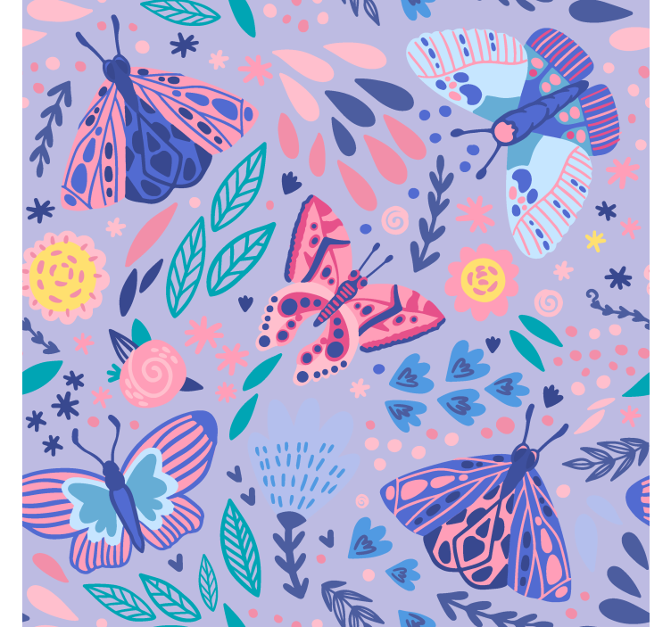 Childrens blind with purple butterflies design - TenStickers