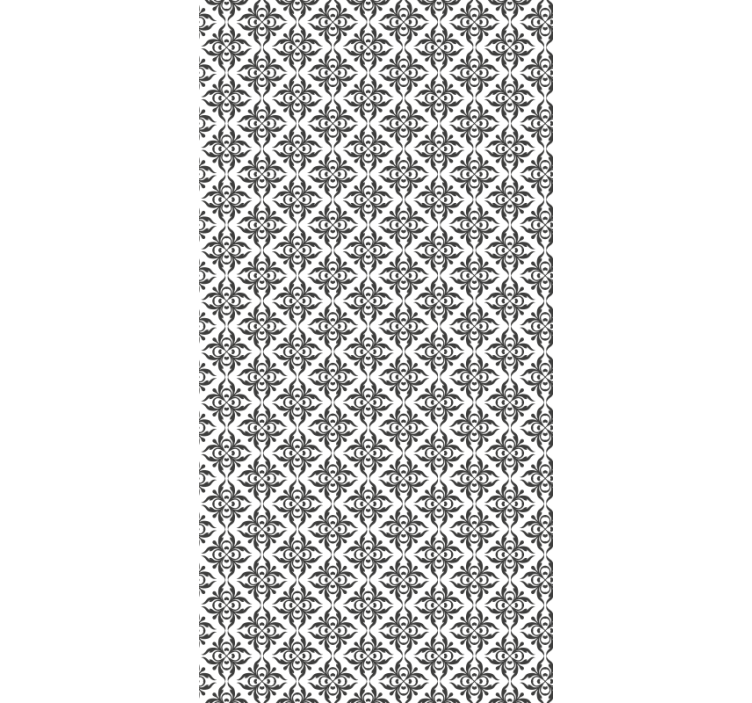 Office blind in elegant black floral design - TenStickers